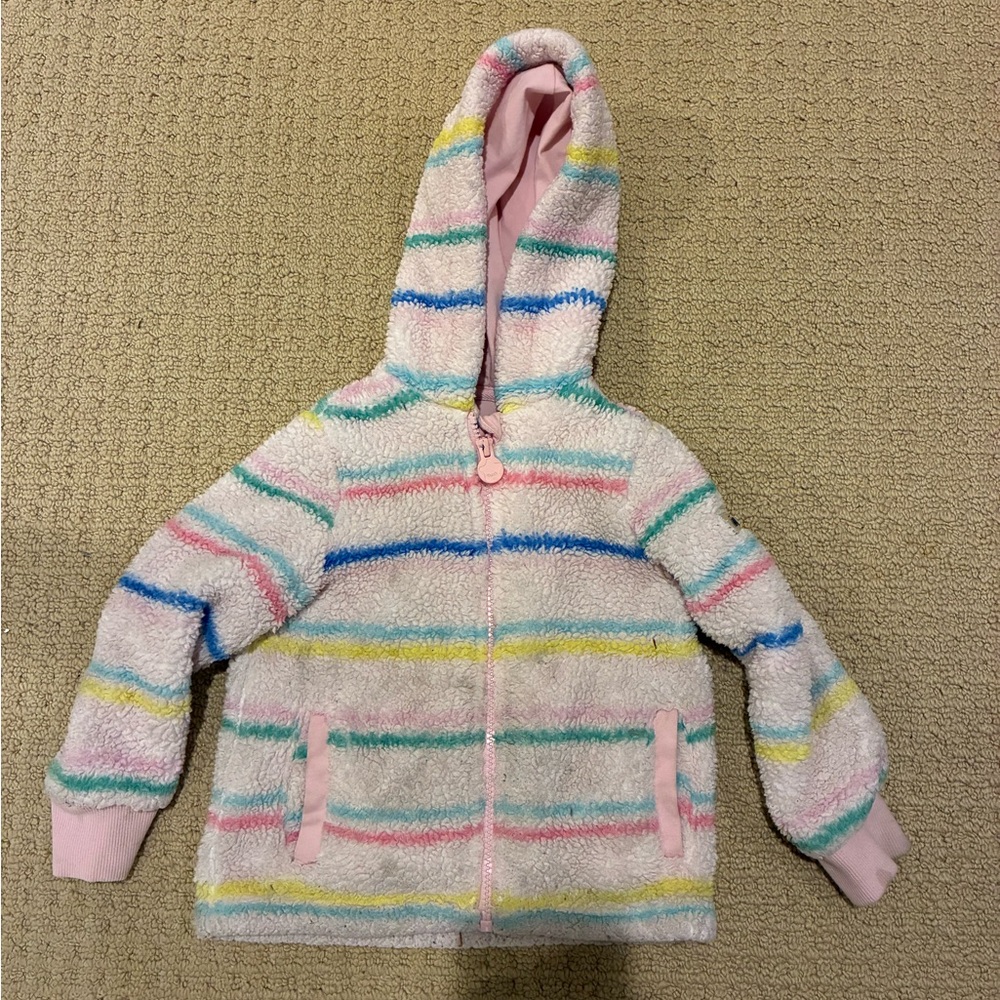 Joules Striped Full Zip Fleece 2T